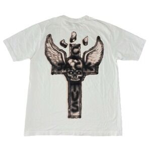Travis Scott  T Shirt M White JackBoys 2 C2 Tee Double Sided NEW *hole‎